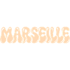 Marseille Mittelmeer-Typo-Blase
