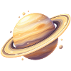 Saturn Farbplanet Illustration