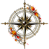 Kompassrose des Herbstes