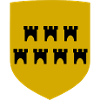 Gelbes Wappen mit Türmen