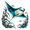 Ozeanstrahl unter Kelp