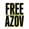 Free Azov – Neon-Block-Typografie