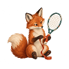 Fuchs wickelt ein Tennisgriffband