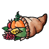 Aquarell Cornucopia Harvest