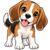 Beagle Kawaii Style – Süßer Spürhund