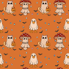 Halloween Katzen Geister Pilz Muster