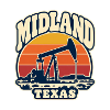 Texas Midland Ölpumpen Sunset