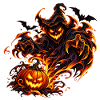 Feuriger Halloween Dämon