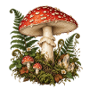 Roter Pilz Waldzauber