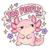 Too Peoply Cute Dragon Sticker