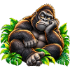 Loungegorilla im Dschungel