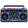 Pixel-Art Ghetto Blaster