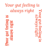 Intuitives Gefühl Text drucken