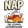Schlafende Superhelden-Katze – Nap Superpower