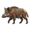 Poly Stil Wildschwein