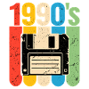 1990er Retro Computer Nostalgie mit Diskette