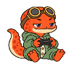 Schläfriger Gamer Salamander