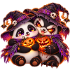 Pand'Halloween Panda-Kuschung (Yin-Yang)