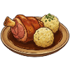 Schweinshaxe im Bratensud