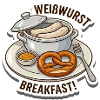 Weisswurst Frühstück Sticker Design
