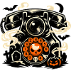 Spuktelefon Halloween Motiv