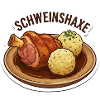 Schweinshaxe Plate Sticker Optik 