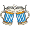 Prost Bayerische Bierkrüge