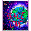 Psychedelischer Frieden und Liebe