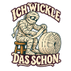 Mumie wickelt Bandagen – Halloweenhumor