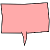 Eckige Sprechblase in Rosa