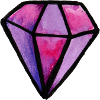 Lila Aquarell-Diamant-Edelstein