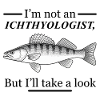 Ichtyologe und Fisch