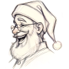 Santa Chef Skizzen-Tee