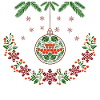 Weihnachtskranz mit Vogelbeeren