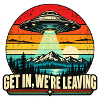 UFO Sunset Retro Tee