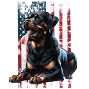 Rottweiler US Flagge