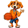 Hunde Basketball / Basketballspieler Hündchen
