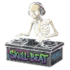 Skelettartiger DJ Skull Beat