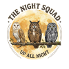 Drei Eulen unter dem Vollmond