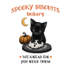 Halloween Katze mit Geisterkeks
