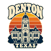 Denton Texas Rathaus Retro-Szene