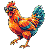 Poly Stil Cooles Huhn