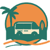 Sonnenuntergang Surfbus am Strand