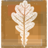 Eichenblatt - Botanisch / Stencil Quadrat Rahmen