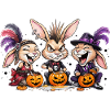 Häschen Halloween Kürbis Schnitzen