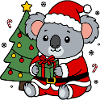 Süßes Kawaii-Koala-Weihnachts-Weihnachtsgeschenk