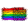 Regenbogenfrieden Liebe Vielfalt