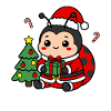 Süßes Kawaii-Weihnachts-Marienkäfer-Weihnachtsgeschenk