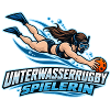 Unterwasserrugby Spielerin Illustration