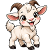 Ziege Kawaii Style – Süßes Bauernhoftier